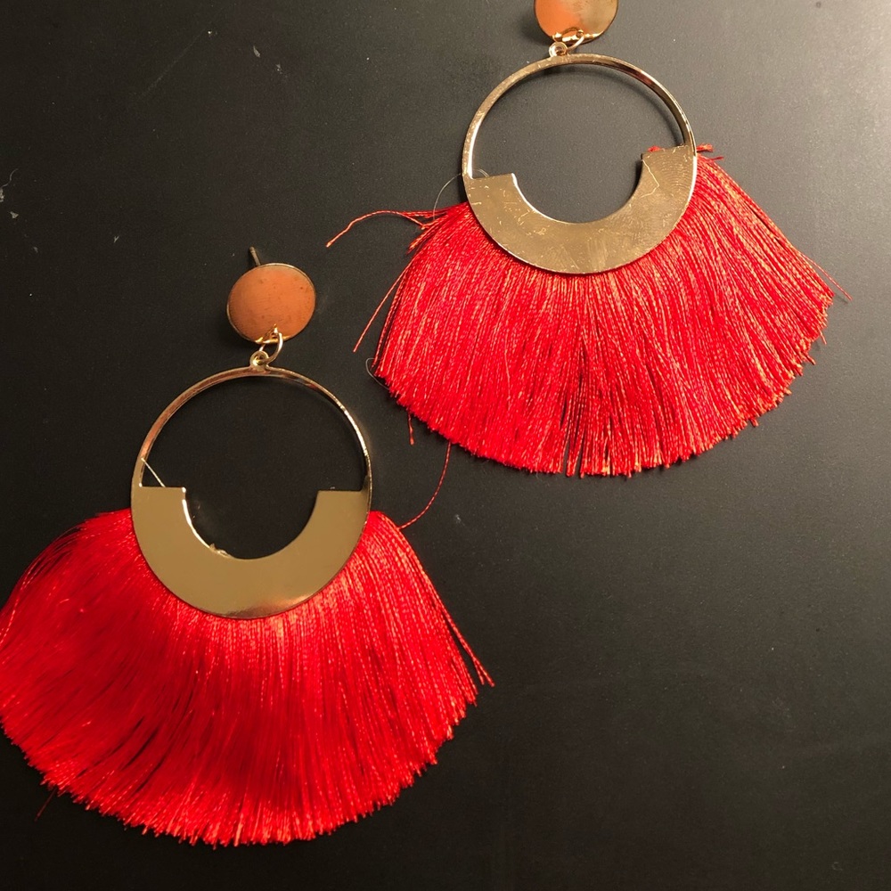 Frayed earrings